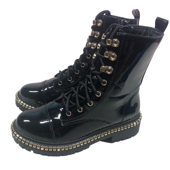 Alexis Bendel Queen -gem embellished logger boots size 6 - Picture 3 of 9